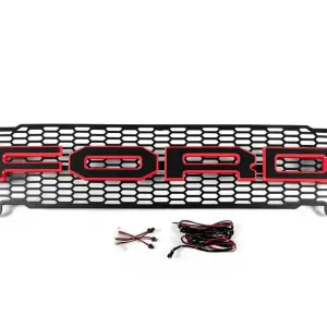 Передня решітка (2015-2018, червоний, LED) для Ford Ranger 2011–2022