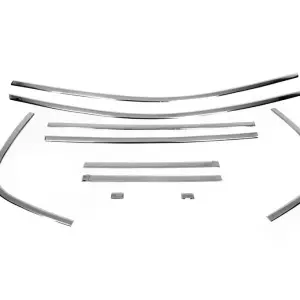 Верхня окантовка вікон (6 шт, нерж) для Renault Megane II 2004–2009