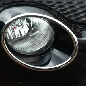 Накладки на передні ліхтарі (2 шт., нерж) для Nissan Juke 2010–2019