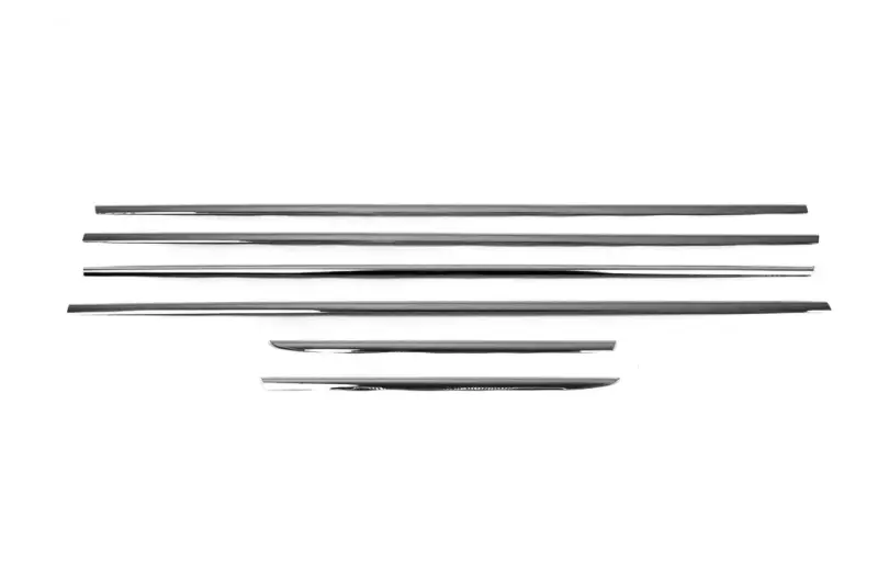 Окантовка вікон (6 шт, нерж) для Toyota Land Cruiser Prado 150 2009–2023