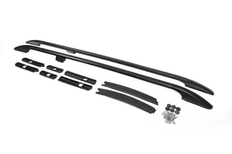 Рейлінги OmsaLine Solid (2 шт, чорні) для Ford Connect 2014–2021