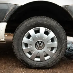 Ковпаки сірі ABS (1-катковий, 4 шт) для Volkswagen Crafter 2006–2016