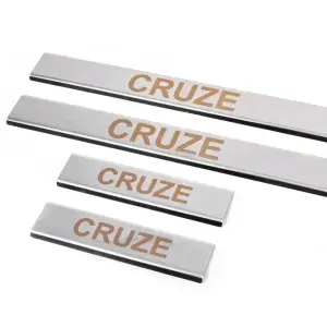 Накладки на пороги V1 (4 шт., Carmos) для Chevrolet Cruze 2009–2015