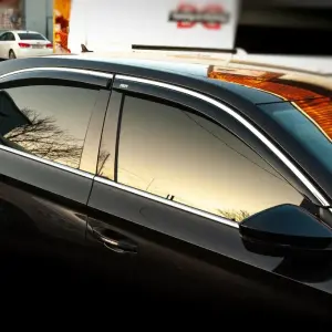 Вітровики з хромованим молдингом SD (4 шт, Niken) для Skoda Superb 2015–2024