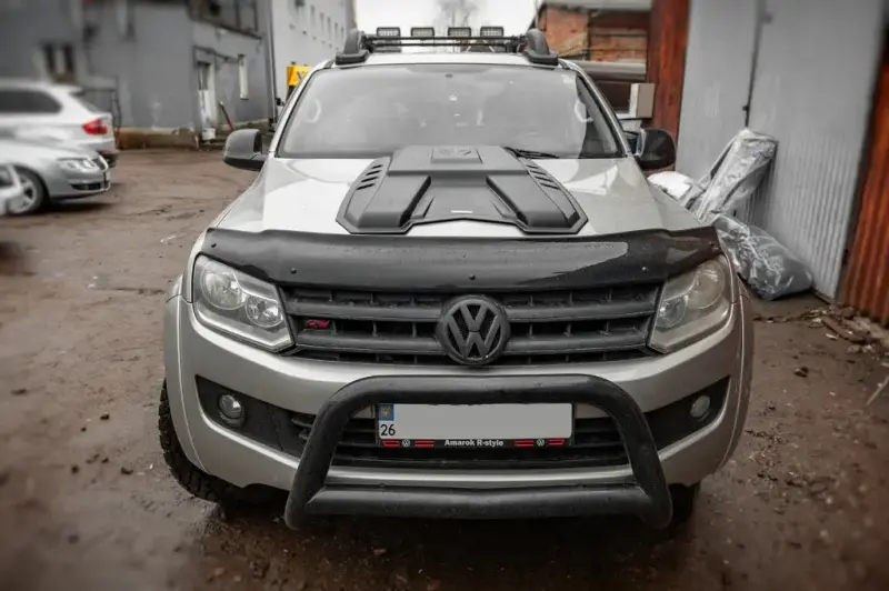 Накладка на капот (ABS) для Volkswagen Amarok 2010–2022