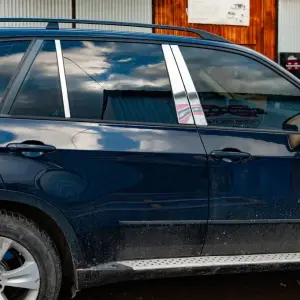Молдинги стійок дверних (нерж.) для BMW X5 E70 2007–2013