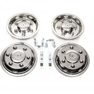 Ковпаки з нержавійки Ексклюзив V2 (2 катковий, 4 шт) для Mercedes-Benz Sprinter W907/W910 2018–