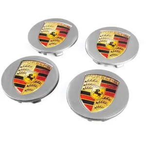 Заглушки у диски 76/71мм сірі (4 шт) для Porsche
