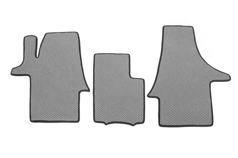 Килимки EVA (сірі, передні, для 1+1) для Volkswagen T5 Caravelle 2004–2010