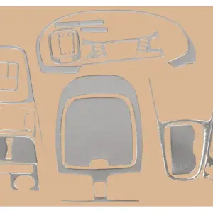 Накладки на панель 00-03 (алюміній) для Nissan Almera N16 2000–2006
