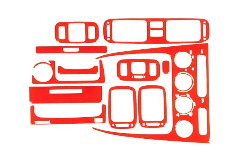 Накладки на панель 1998-2000 (червоний колір) для Toyota Corolla 1998–2002