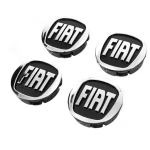 Ковпачки на диски 59/55 мм чорні (4 шт) для Fiat