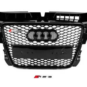 Передня решітка RS-style (2008-2012, чорна з хромом) для Audi A3 2003–2012