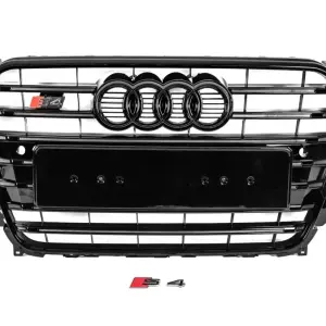 Передня чорна решітка S-style (2012-2015) для Audi A4 B8 2007–2015