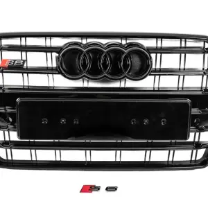 Передня чорна решітка S-Style (2014-2018) для Audi A6 C7 2011–2018
