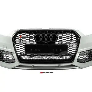 Передній бампер з чорною решіткою RS6-Style (2014–2017) для Audi A6 C7 2011–2018