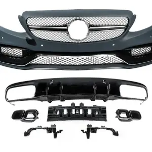 Комплект обвісів з дифузором для Coupe (AMG C63-designs 2014-2018) для Mercedes-Benz C-class W205 2014–2021