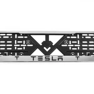 Рамка під номер хром (1 шт, нержавіюча сталь) для Tesla
