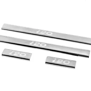 Накладки на пороги Carmos V2 (4 шт, нерж) для Hyundai I-20 2008–2012