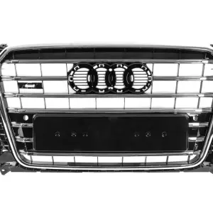 Передня решітка SQ3 (2011-2015, чорна з хромом) для Audi Q3 2011–2019