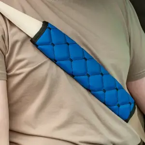Накидка на ремні безпеки ECO (2 шт, Синій з чорною ниткою)