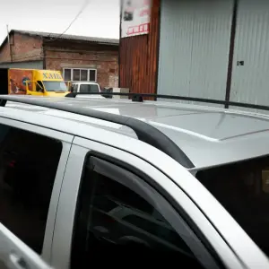 Рейлінги чорні CAN Оригінальний дизайн (метал. ніжки) для Mercedes-Benz Vito/V-class W447 2014–