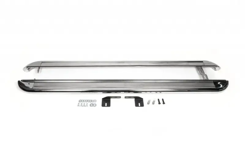 Бокові пороги Premium (2 шт., нерж) для Volkswagen T5 Caravelle 2004–2010