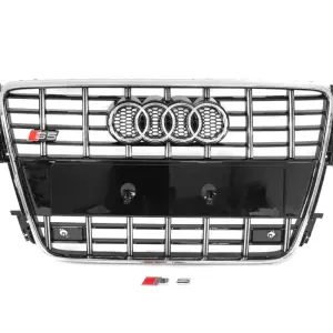 Передня решітка S-style (2007-2011, чорна з хромом) для Audi A5 2007–2015