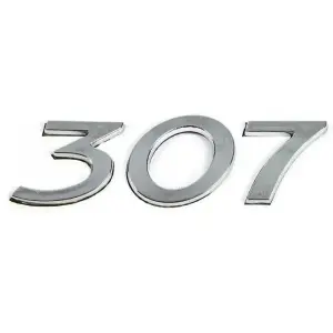 Напис 307 (105мм на 30мм) для Peugeot 307 2001–2008