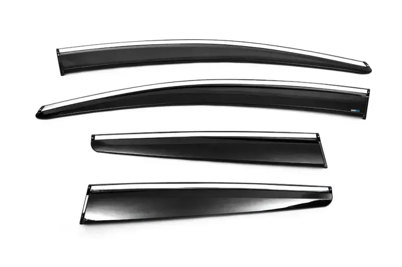 Вітровики з хром із смужкою HB/SD (4 шт, Sunplex Chrome) для Opel Astra J 2009–2015