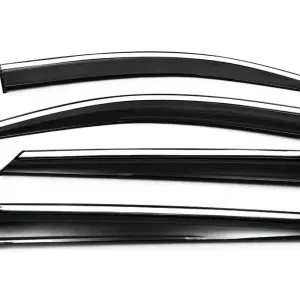 Вітровики з хромованим молдингом (4 шт., Sunplex Chrome) для Hyundai Tucson TL 2016–2021