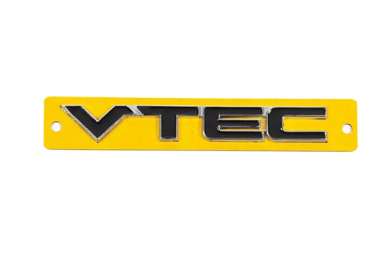 Напис VTEC чорний з хром (110мм на 15мм) для Honda