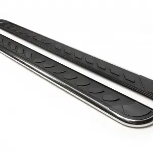 Бокові пороги Maydos V1 (2 шт., алюміній ↗ нерж) для BMW X5 E70 2007–2013