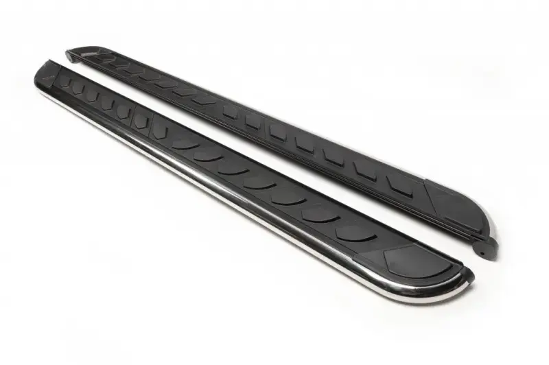 Бокові пороги Maydos V1 (2 шт., алюміній ↗ нерж) для Jeep Grand Cherokee WK 2004–2010