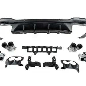 Задній дифузор з насадками (Дизайн AMG43) для Mercedes-Benz GLC X253 2015–2022