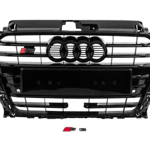 Передня решітка S-style (2012-2016, чорна) для Audi A3 2012–2020