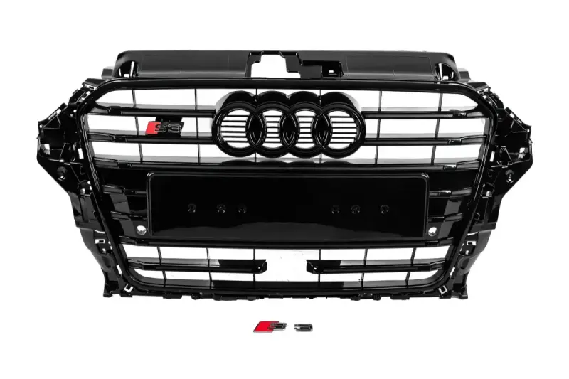 Передня решітка S-style (2012-2016, чорна) для Audi A3 2012–2020