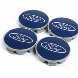 Ковпачки на диски 69/64мм сині (4 шт) для Ford