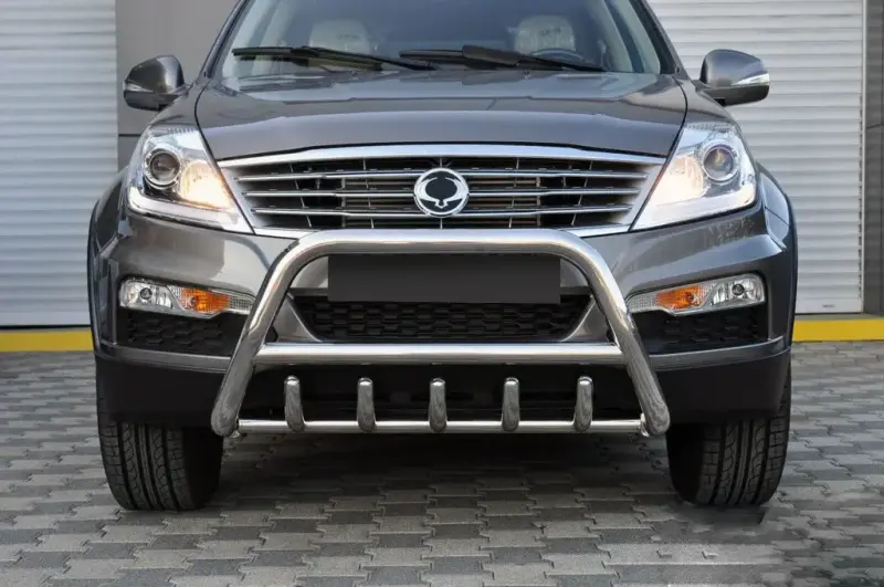 Кенгурятник WT003 (нерж) для SsangYong Rexton I 2001–2017