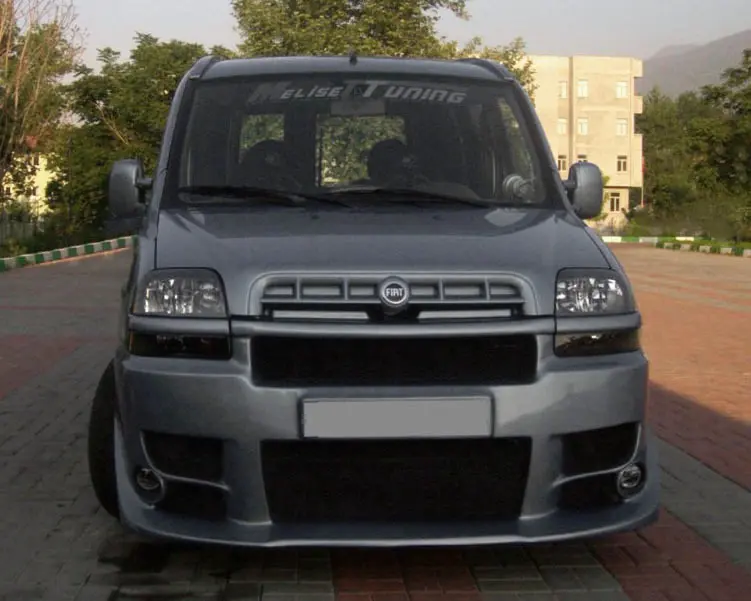 Накладки на бампер Sorento-style (під фарбування) для Fiat Doblo I 2001–2005