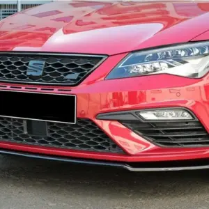 Передня Lip накладка DPT (Cupra, 2017-2020, чорний глянець) для Seat Leon 2013–2020