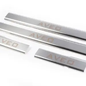 Накладки на внутрішні пороги Carmos V1 (4 шт, нерж.) для Chevrolet Aveo T250 2005–2011