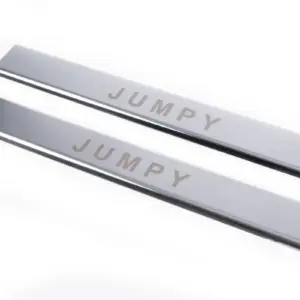 Накладки на пороги (2 шт, сталь, Carmos) для Citroen Jumpy 2007–2017
