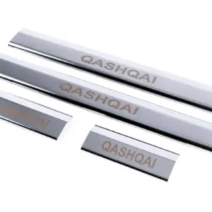 Накладки на пороги на пластик (4 шт, нерж) для Nissan Qashqai 2007–2010