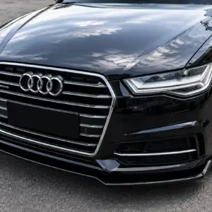 Накладка на передній бампер Lip (для S-Line 2014-2018, ABS) для Audi A6 C7 2011–2018