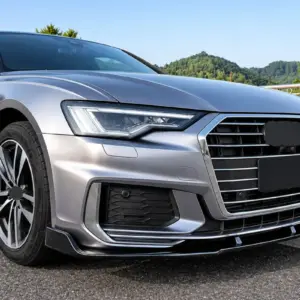 Накладка на передній бампер Lip (для 2018-2023, ABS) для Audi A6 C8 2018–2025
