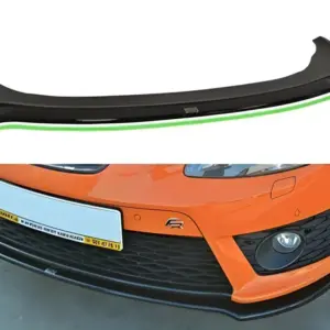 Передня Lip накладка DPT (для Cupra, чорний глянець) для Seat Leon 2005–2012