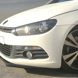 Передня Lip накладка DPT (2008-2017, чорний глянець) для Volkswagen Scirocco 2008–2017