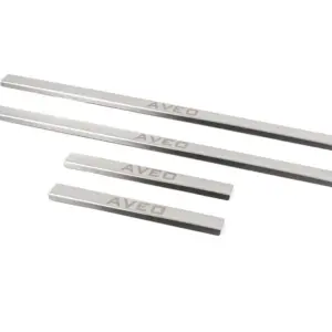 Накладки на дверні пороги Carmos (4 шт, нерж.) для Chevrolet Aveo T250 2005–2011
