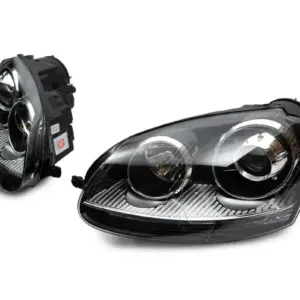 Передні фари з лінзою Black (2 шт) для Volkswagen Golf 5 2003–2009